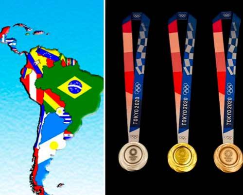 Medallero latinoamericano en los Juegos Olímpicos de Tokio 2020  a un día de la clausura