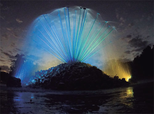 The Sea Urchin Fountain, uniquely beautiful